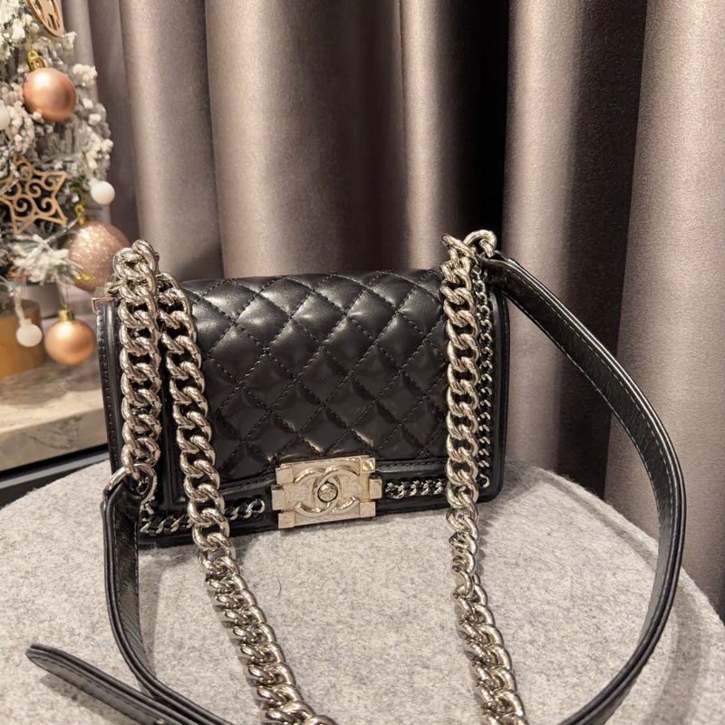 Chanel leboy 滑面牛皮 超好顧 95新-1