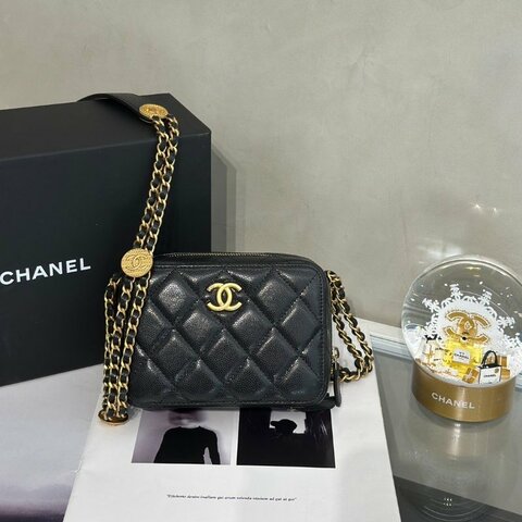 CHANEL 22A迷你相機包 - 黑金