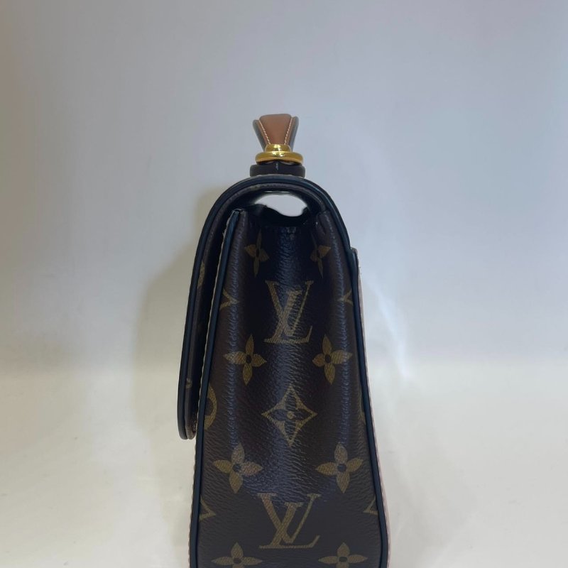 LV 粉紅色Cherrywoo系列 漆皮肩背包21×17×8cm 98新配件塵袋-1