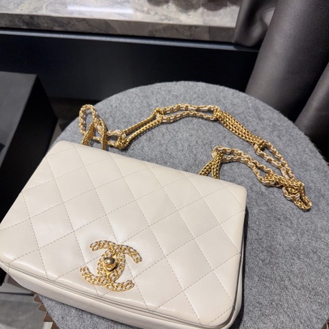 Chanel 編織皮穿鏈 肩包 手提包 95新 不易撞包