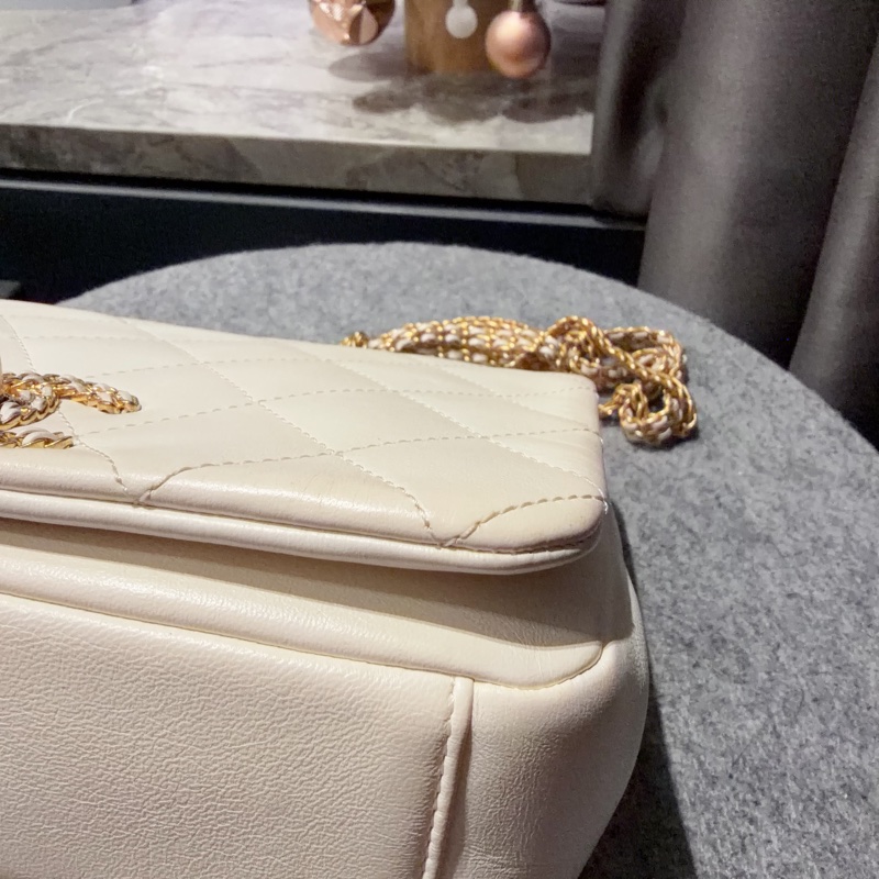Chanel 編織皮穿鏈 肩包 手提包 95新 不易撞包-11