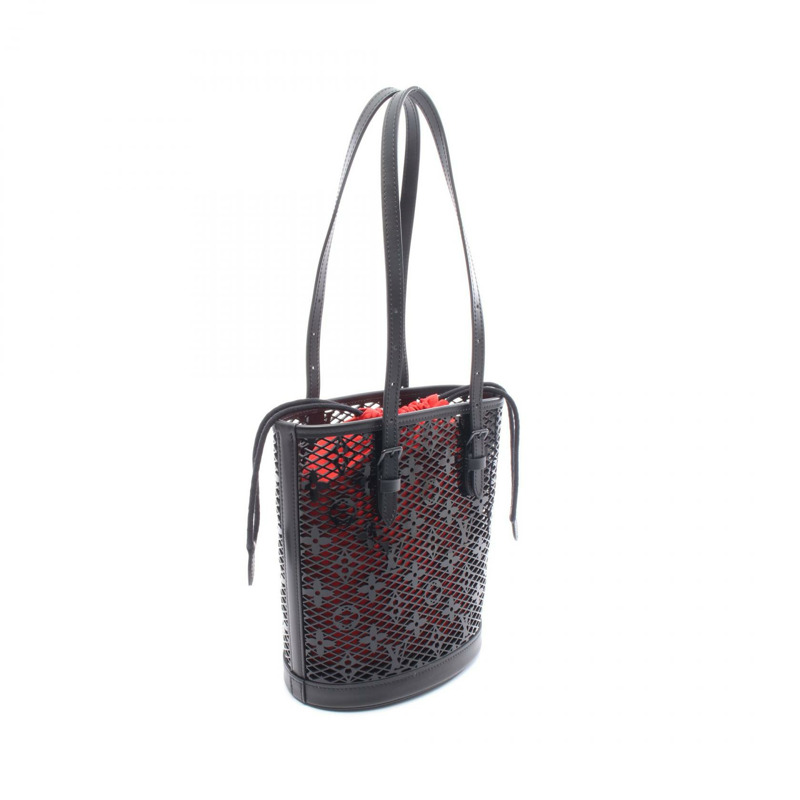 路易威登 (LOUIS VUITTON) 水桶包 PM 單肩手提包 M20352 Monogram 蕾絲皮革 黑色 二手-1