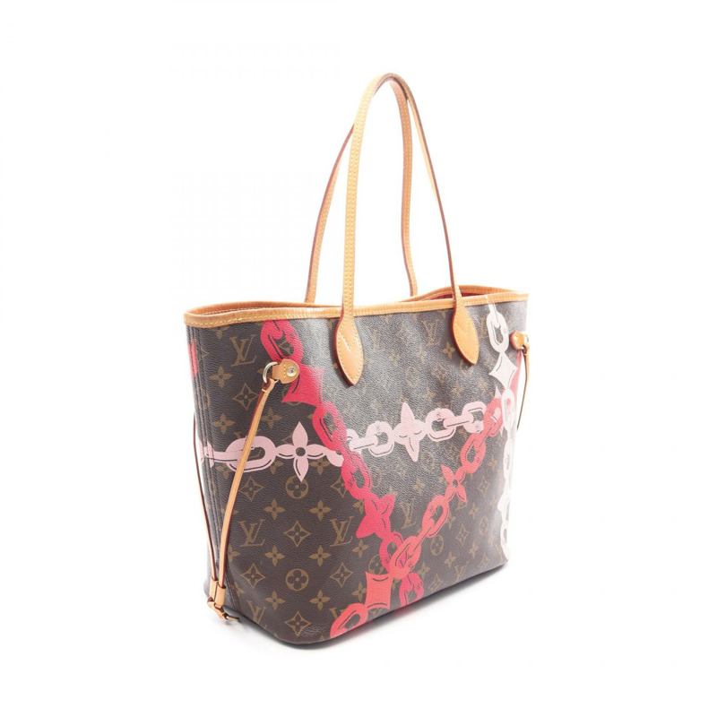 路易威登 Neverfull MM 肩背手提包 M41991 Monogram Bay 棕色 二手 LV-1