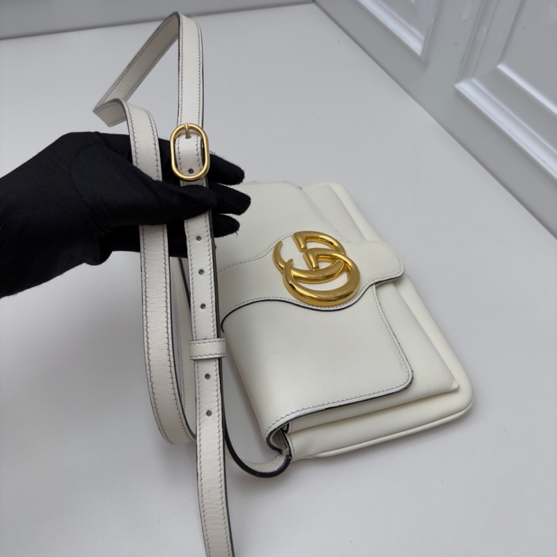98新 Gucci古馳 象牙白Arli系列-5
