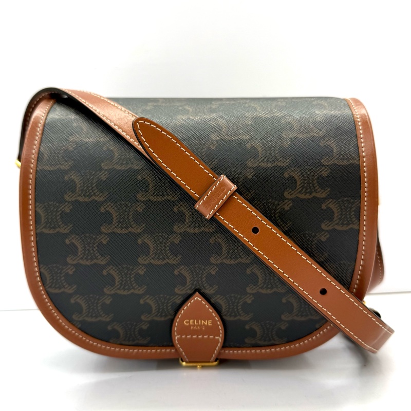 CELINE 老花TRIOMPHE MEDIUM FOLCO 斜背包 W-CE-3280-0