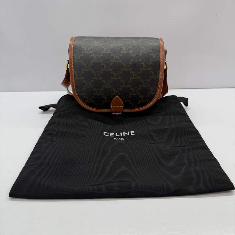 CELINE 老花TRIOMPHE MEDIUM FOLCO 斜背包 W-CE-3280-2