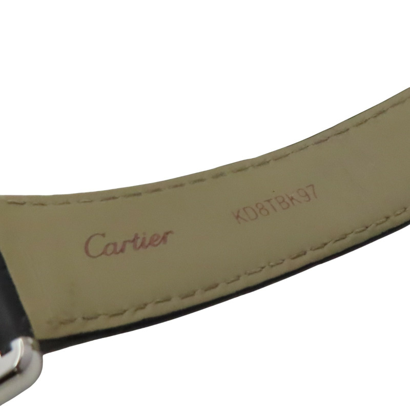 黑色錶盤 皮帶 不鏽鋼 Tank Must de Cartier 腕錶【Cartier 卡地亞】 WSTA0072-9