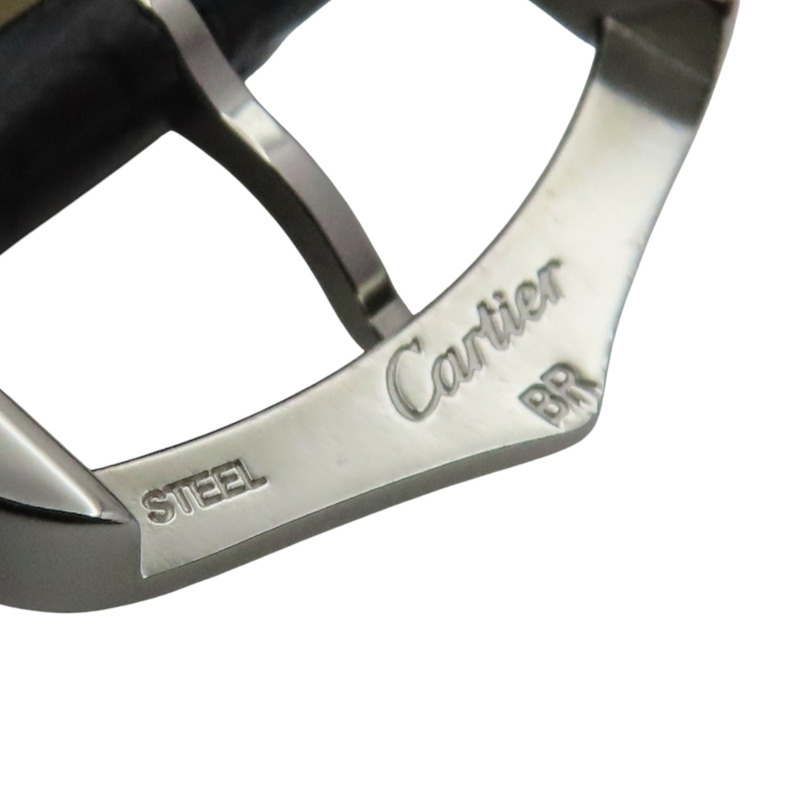 黑色錶盤 皮帶 不鏽鋼 Tank Must de Cartier 腕錶【Cartier 卡地亞】 WSTA0072-11