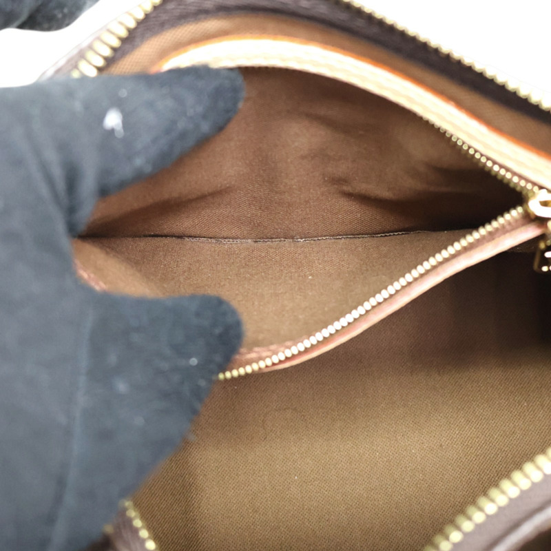 棕色 原花帆布 Speedy Bandouliere 25 兩用包【LOUIS VUITTON LV 路易威登】 M46977-4