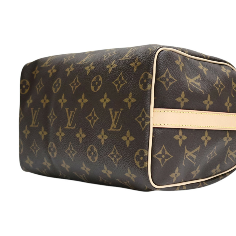 棕色 原花帆布 Speedy Bandouliere 25 兩用包【LOUIS VUITTON LV 路易威登】 M46977-12
