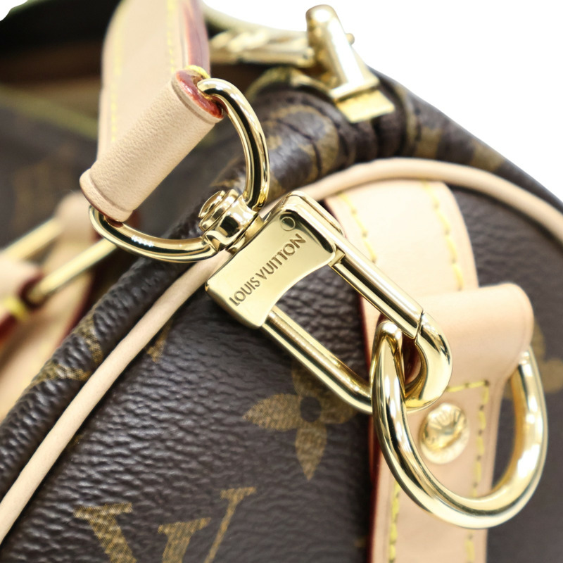 棕色 原花帆布 Speedy Bandouliere 25 兩用包【LOUIS VUITTON LV 路易威登】 M46977-17