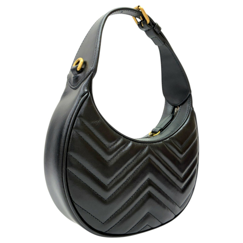 黑色 牛皮 GG Marmont Half Moon Mini 兩用包【GUCCI 古馳】 699514-1