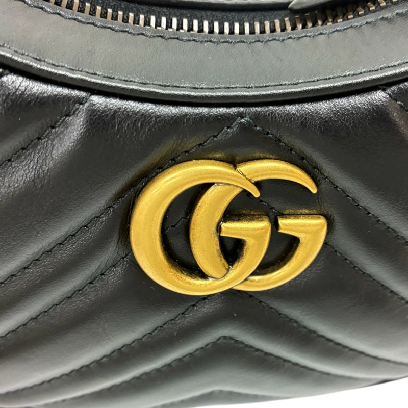 黑色 牛皮 GG Marmont Half Moon Mini 兩用包【GUCCI 古馳】 699514-5