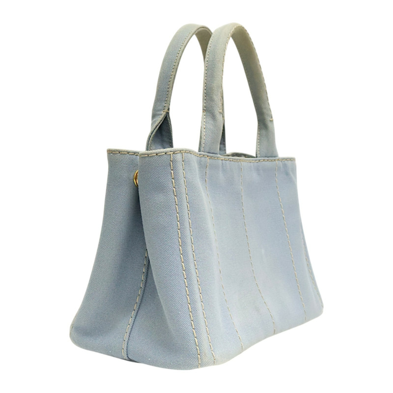 藍色 帆布 Canapa 兩用包【PRADA 普拉達】 1BG439-1