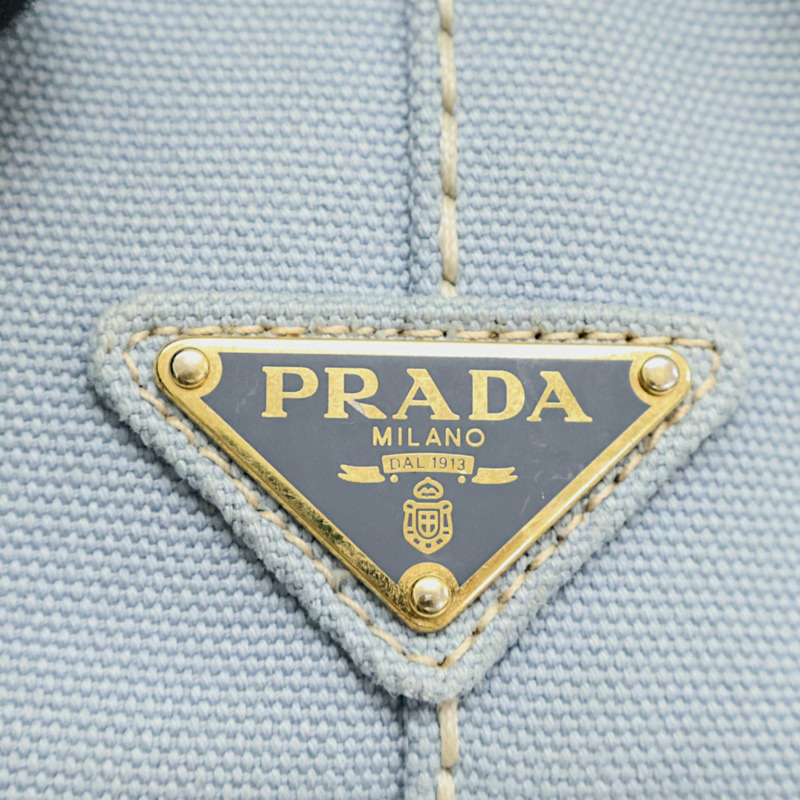 藍色 帆布 Canapa 兩用包【PRADA 普拉達】 1BG439-5