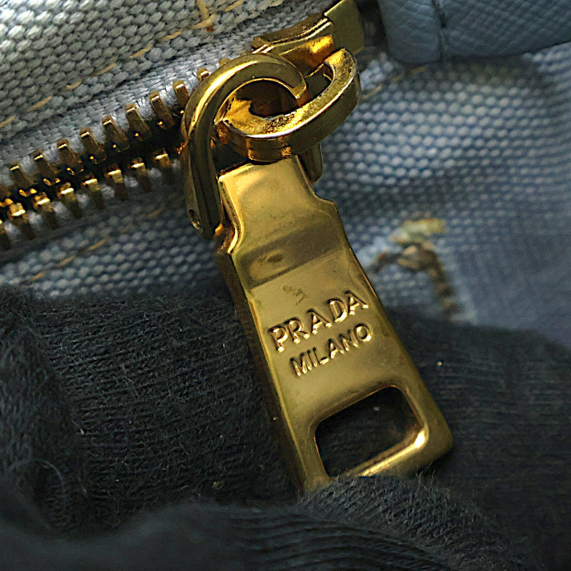 藍色 帆布 Canapa 兩用包【PRADA 普拉達】 1BG439-9