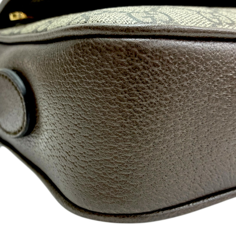 棕色 帆布 Ophidia small 肩背包【GUCCI 古馳】 722117-10