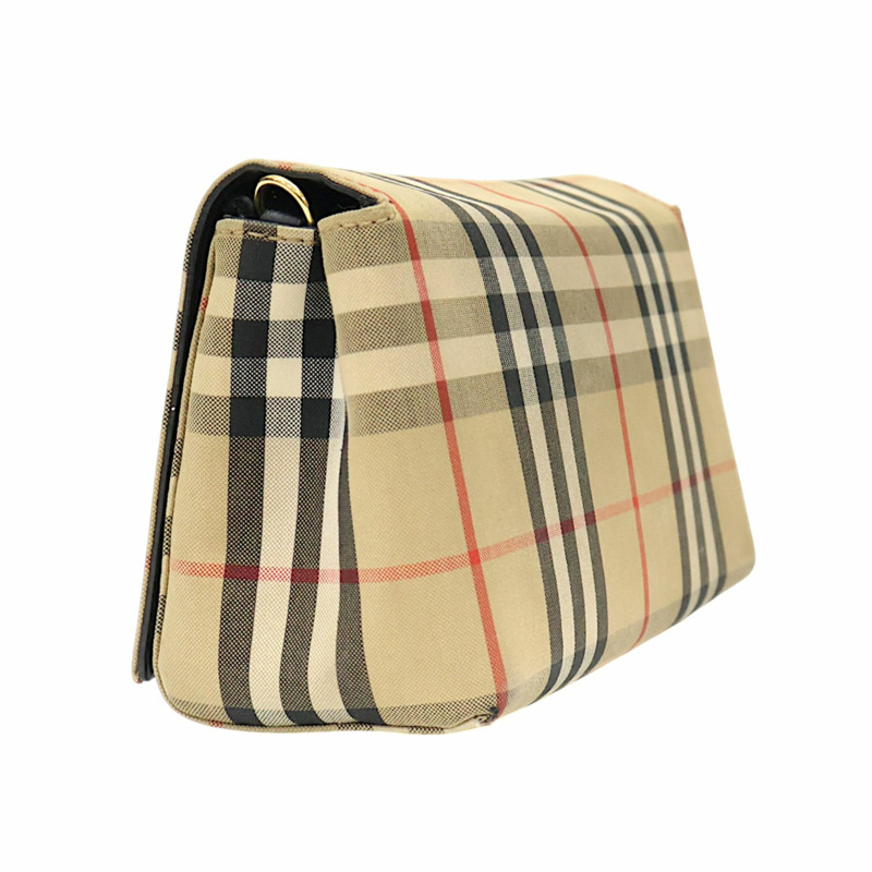棕色 格紋帆布 Hackberry 肩背包【BURBERRY 巴寶莉】-1
