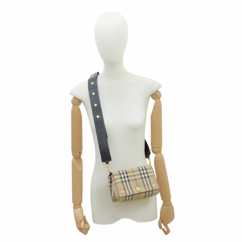 棕色 格紋帆布 Hackberry 肩背包【BURBERRY 巴寶莉】-6