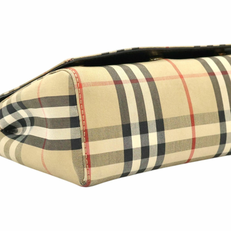 棕色 格紋帆布 Hackberry 肩背包【BURBERRY 巴寶莉】-7