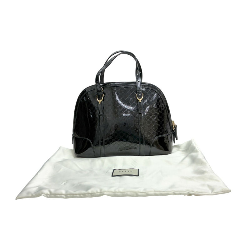 黑色 原花漆皮 Microguccissima Nice Top 兩用包【GUCCI 古馳】 309617-9