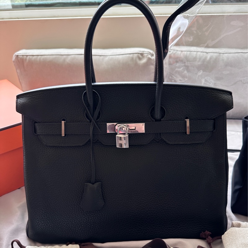 🖤 Hermes Birkin 35 Togo黑銀|超完整大全套自用送禮皆可-1