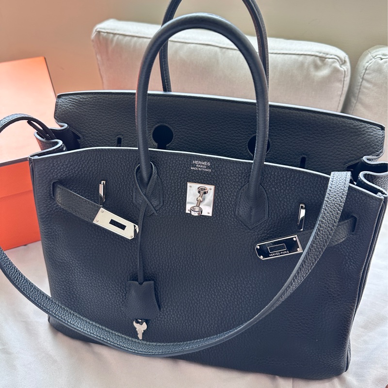 🖤 Hermes Birkin 35 Togo黑銀|超完整大全套自用送禮皆可-4