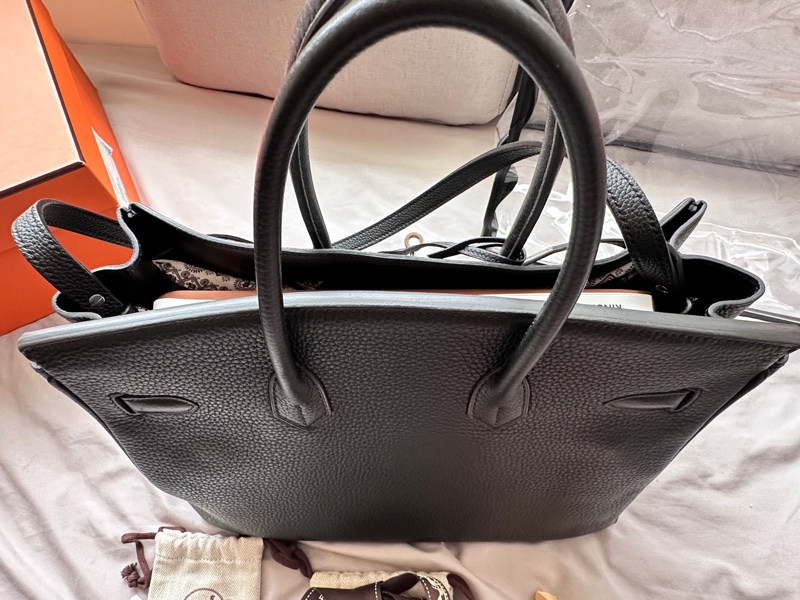 🖤 Hermes Birkin 35 Togo黑銀|超完整大全套自用送禮皆可-25