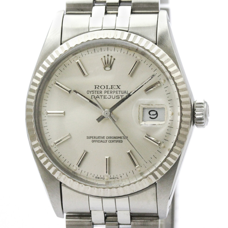 勞力士 Datejust 18K 白金精鋼自動男士腕錶 16014 拋光-0