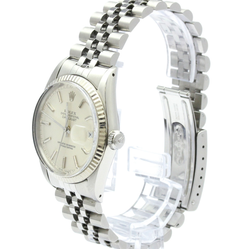 勞力士 Datejust 18K 白金精鋼自動男士腕錶 16014 拋光-1