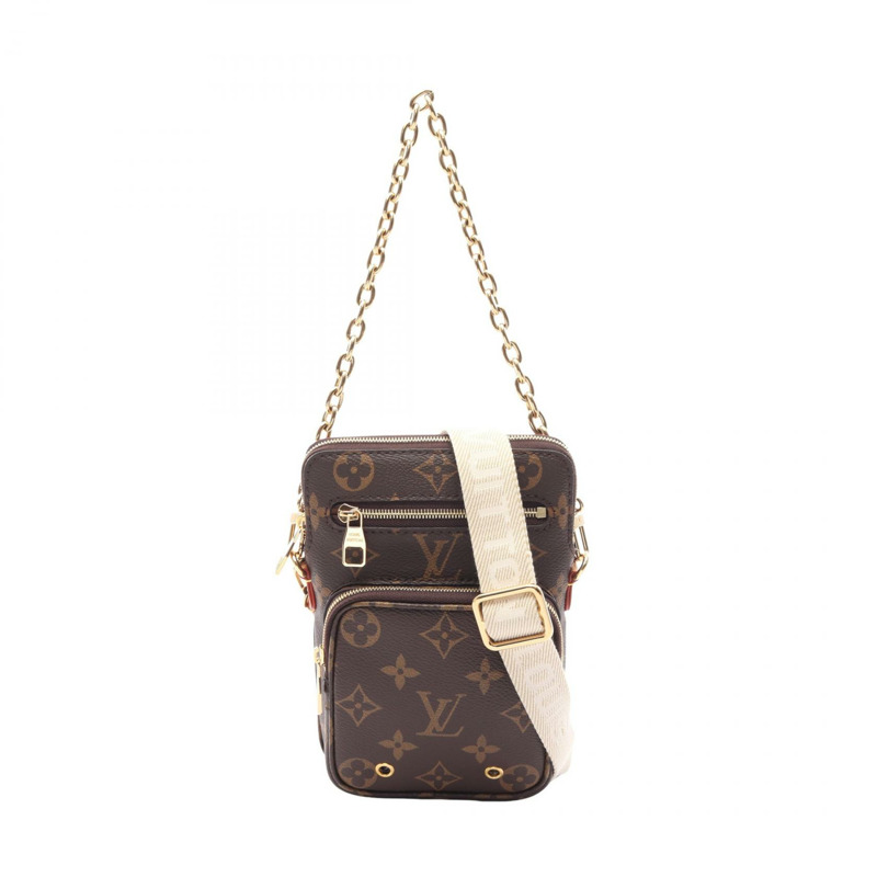 路易威登 Utility 斜背包 M80746 Monogram 帆布棕色二手女士-0