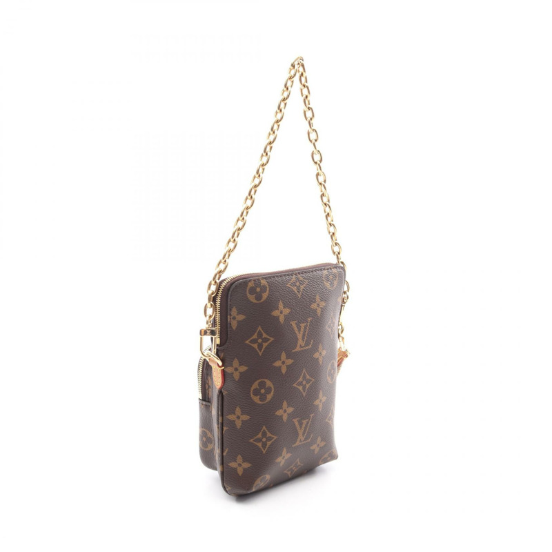 路易威登 Utility 斜背包 M80746 Monogram 帆布棕色二手女士-1