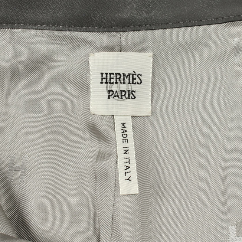 愛馬仕 (HERMES) 羊皮短褲,灰色,二手,女款,34碼-2