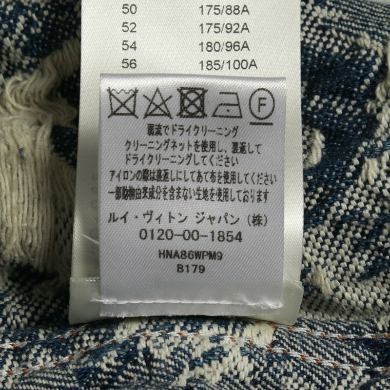 路易威登經典Monogram牛仔夾克,棉質,藍白配色,二手,男款,48號-3