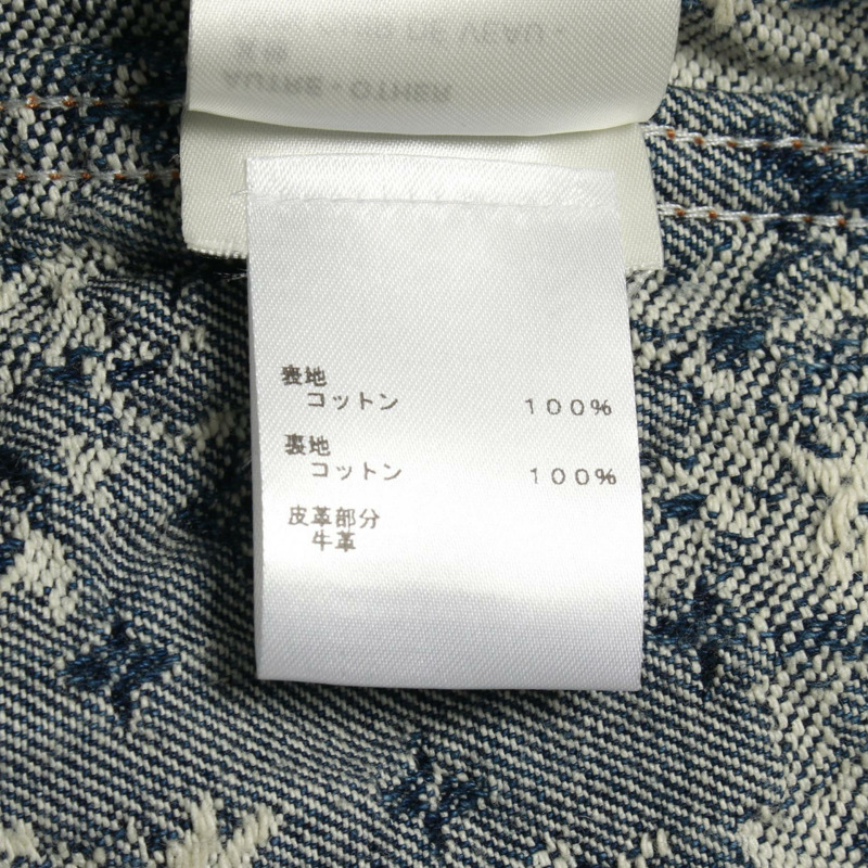 路易威登經典Monogram牛仔夾克,棉質,藍白配色,二手,男款,48號-4