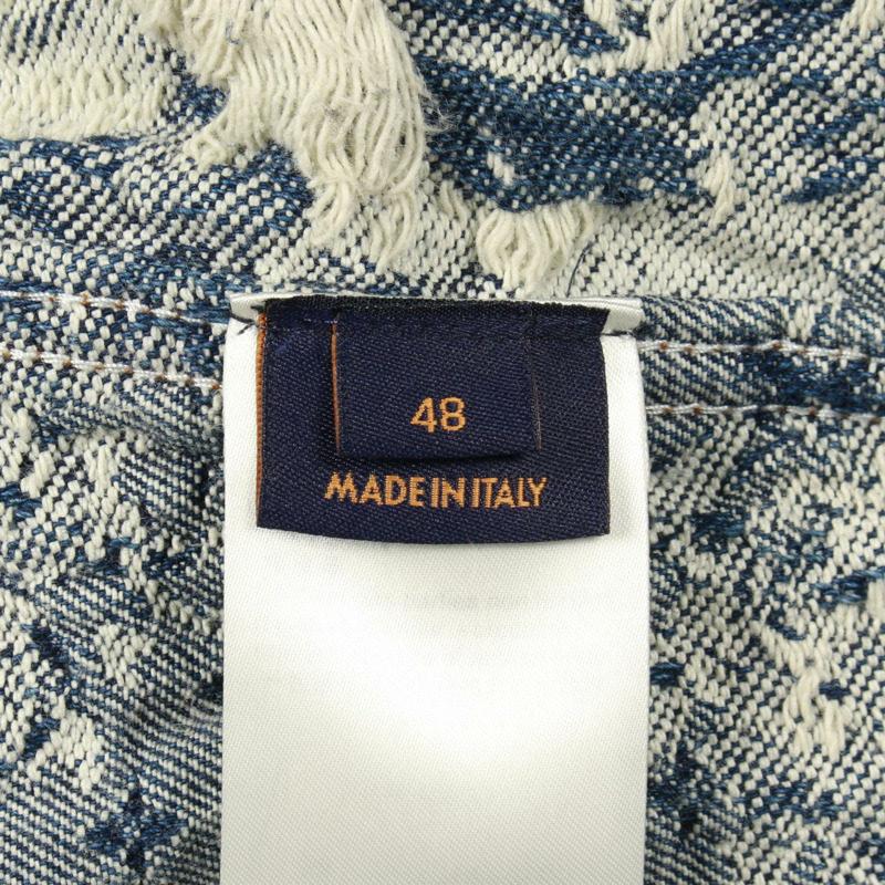 路易威登經典Monogram牛仔夾克,棉質,藍白配色,二手,男款,48號-5