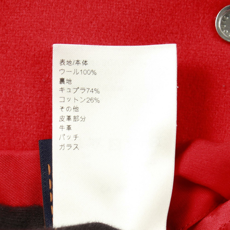 路易威登刺繡羊毛皮夾克,紅白配色,二手男士58碼-4