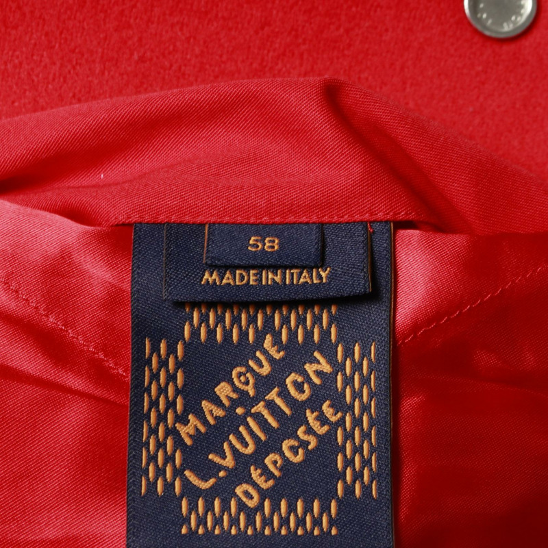 路易威登刺繡羊毛皮夾克,紅白配色,二手男士58碼-5