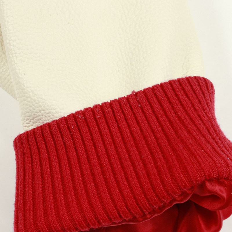 路易威登刺繡羊毛皮夾克,紅白配色,二手男士58碼-13