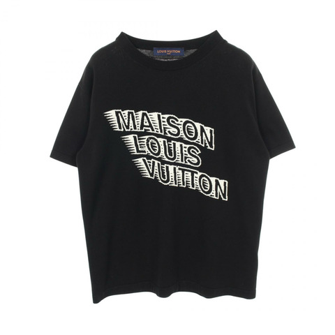 路易威登 (LOUIS VUITTON) Logo針織短袖毛衣，純棉材質，黑白配色，二手男款，尺寸S