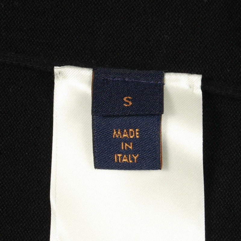 路易威登 (LOUIS VUITTON) Logo針織短袖毛衣,純棉材質,黑白配色,二手男款,尺寸S-4