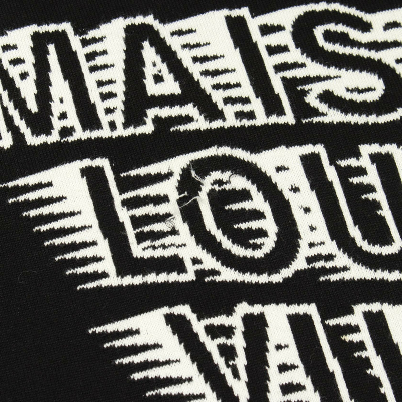 路易威登 (LOUIS VUITTON) Logo針織短袖毛衣,純棉材質,黑白配色,二手男款,尺寸S-5