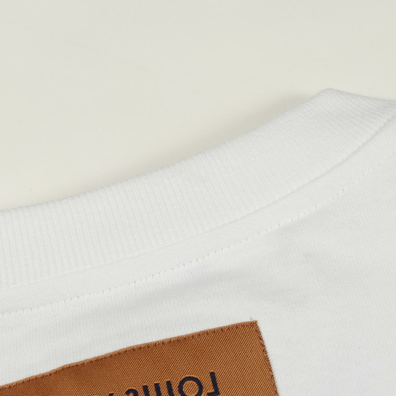 路易威登 (LOUIS VUITTON) Logo 短袖T卹,純棉,白色/藍色,二手,男士 XXL 碼-7