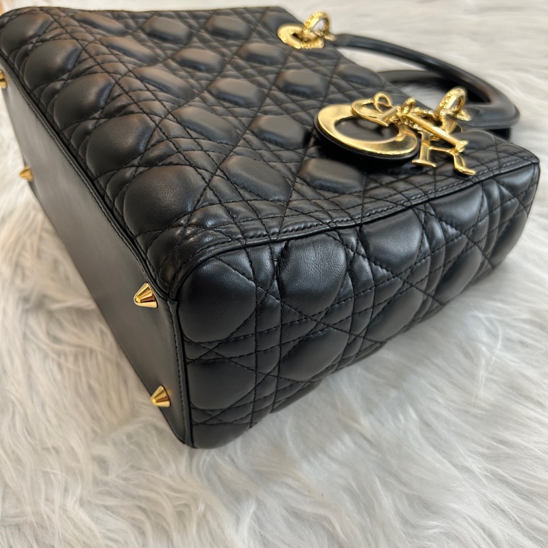 Dior Lady Dior 黑色 黛妃包-4
