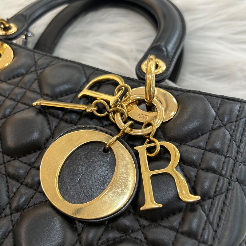 Dior Lady Dior 黑色 黛妃包-5