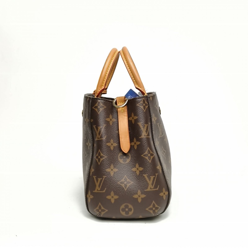 LOUIS VUITTON Montaigne蒙田BB老花PVC金扣肩背包2018-1