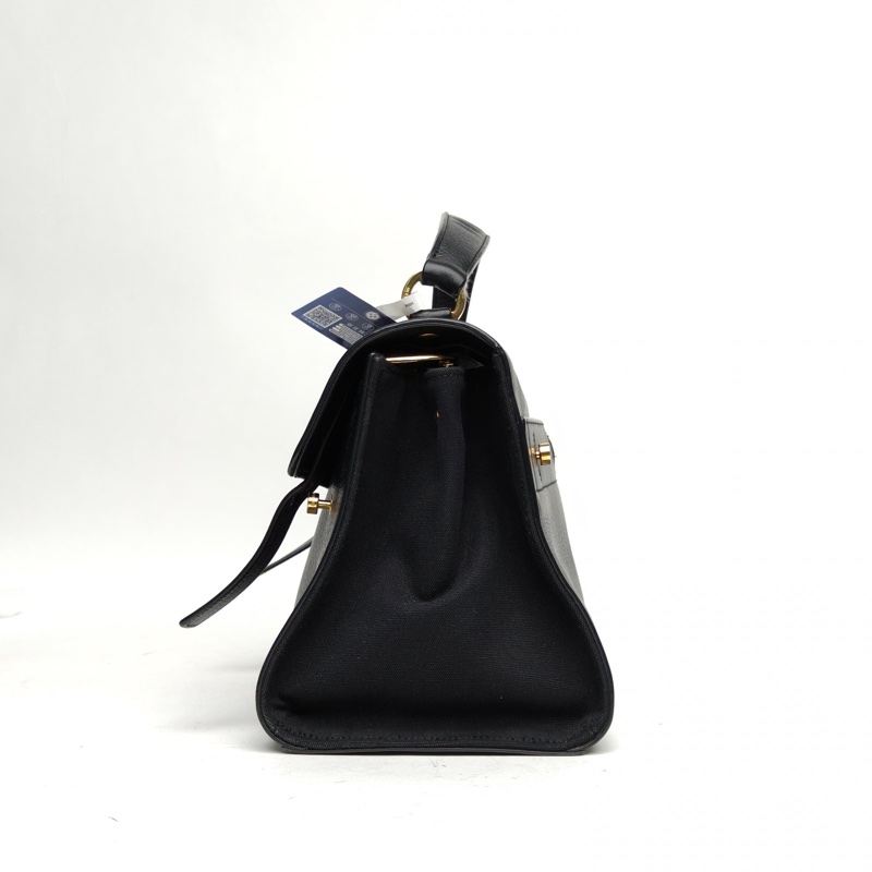 SAINT LAURENT 黑色牛皮金扣MUSE2手拎包-1
