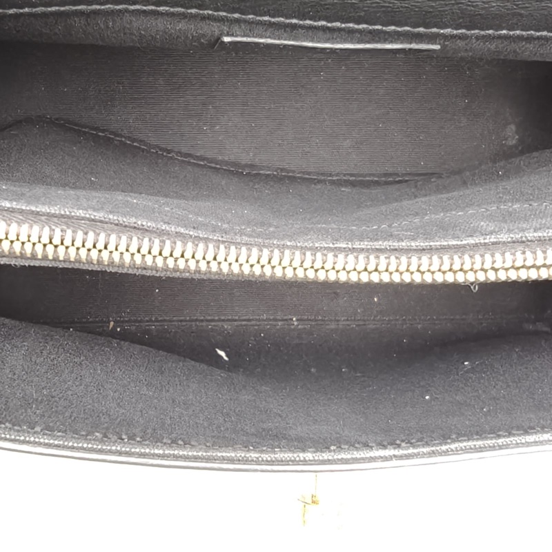 SAINT LAURENT 黑色牛皮金扣MUSE2手拎包-5
