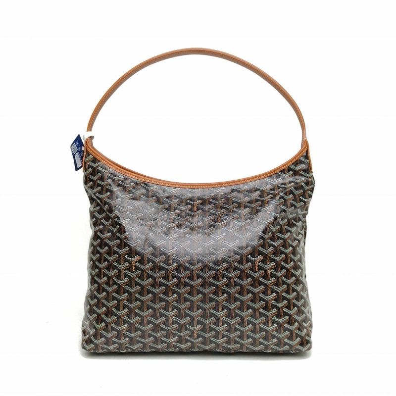 GOYARD BohemeHoboBag子母腋下包棕色PVC銀扣肩背包-2