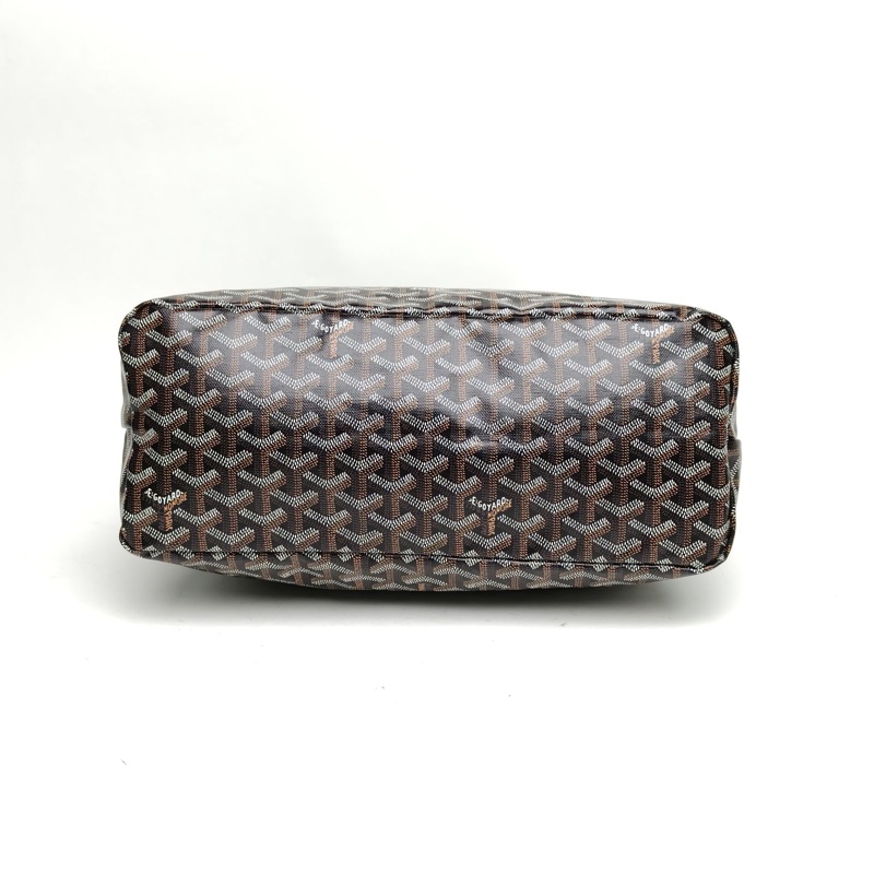 GOYARD BohemeHoboBag子母腋下包棕色PVC銀扣肩背包-3